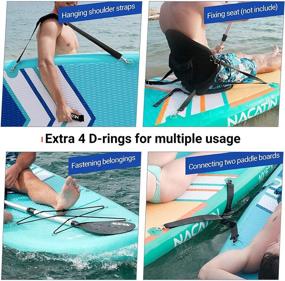 img 2 attached to 🏄 NACATIN Inflatable Stand Up Paddle Board: Premium SUP Bundle with 10'L Dry Bag, Phone Pouch & Shoulder Strap