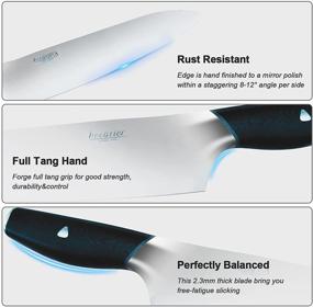 img 2 attached to 🔪 Allezola Professional Chef’s Knife: 8 Inch German High Carbon Stainless Steel Cooking Knife – Sharp Paring Knife, Ergonomic Handle – Multipurpose Top Kitchen Knife for Home and Restaurant