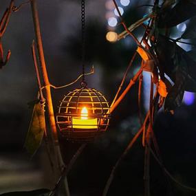 img 1 attached to 🏮 ZHONGXIN Solar Lantern Tea Lights Candles: Rechargeable Amber Flickering LED Candle Lights for Garden, Yard, Pathway - Waterproof & Ideal for Weddings, Parties, and Home Décor - 8Pack