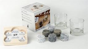 img 1 attached to 🥃 NH Granite Whiskey Chilling Stones Set - 9-Piece On the Rocks Kit with 2 Customizable Tumblers and Wooden Tray - Upcycled, Full-Sized Sea Stones - Made in the USA