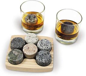 img 4 attached to 🥃 NH Granite Whiskey Chilling Stones Set - 9-Piece On the Rocks Kit with 2 Customizable Tumblers and Wooden Tray - Upcycled, Full-Sized Sea Stones - Made in the USA