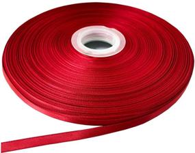 img 3 attached to 🎉 PartyMart Red Polyester Double-Face Satin Ribbon - 1/4 Inch Wide, 100 Yards: High-Quality Decorative Ribbon for Parties