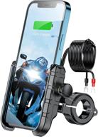 🏍️ kewig motorcycle phone mount charger usb qc 3.0 36w - waterproof holder for 4-7 inch cellphones logo