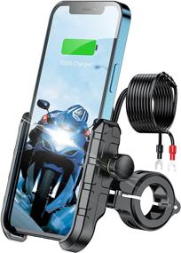 img 4 attached to 🏍️ KEWIG Motorcycle Phone Mount Charger USB QC 3.0 36W - Waterproof Holder for 4-7 inch Cellphones