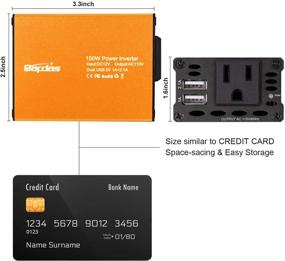 img 2 attached to Bapdas 150W Car Power Inverter DC 12V to 110V AC Car Converter with 2 USB Ports - Orange