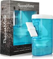 🌶️ peppermate aqua salt and gourmet peppercorn grinder - traditional turnkey mill 723 for high volume usage logo