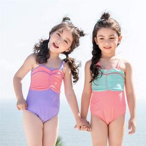 img 2 attached to 👙 Trendy Fringe Baby Bikini Set: Stylish Two-Piece Toddler Swimwear for Beach and Bath