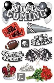 img 1 attached to 🎉 STDM-0056E Homecoming 3D Cardstock Stickers by Paper House Productions - Pack of 3