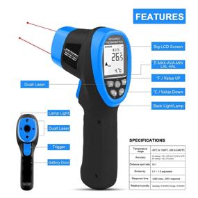 img 3 attached to Infrared Thermometer Pyrometer 50 1360 Background