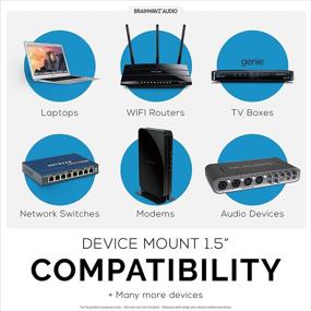 img 2 attached to 🔧 Screwless 1.5" Wide Cable Box Mount, Modem, Router, Mesh, Streaming Media Devices & More Wall Mount, Easily Mount Any Device up to 1.5" Wide & 4lb in Weight, Enhanced VHB Adhesive, Requires No Tools - Brainwavz