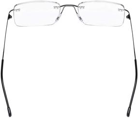 img 1 attached to 👓 Crystal Clear Vision: CessBlu Rimless Reading Glasses - Lightweight Readers for Men