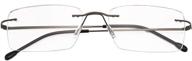 👓 crystal clear vision: cessblu rimless reading glasses - lightweight readers for men logo