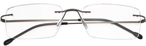 img 4 attached to 👓 Crystal Clear Vision: CessBlu Rimless Reading Glasses - Lightweight Readers for Men