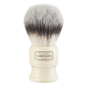 img 1 attached to 🪒 Synthetic Shaving Brush - Trafalgar Series by Alexander Simpson - Faux Ivory Handle (T3)