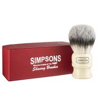 🪒 synthetic shaving brush - trafalgar series by alexander simpson - faux ivory handle (t3) logo