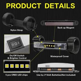 img 2 attached to Universal UTV Dome Light: Roll Bar Cage Mount LED Light for Offroad Trucks, ATVs, Polaris, Boats - 3 Light Modes