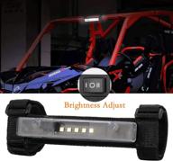 universal utv dome light: roll bar cage mount led light for offroad trucks, atvs, polaris, boats - 3 light modes logo