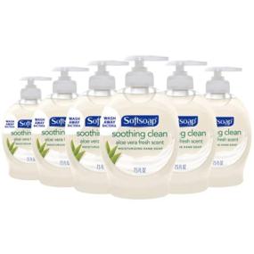 img 4 attached to 🧴 Softsoap Soothing Clean Aloe Vera Moisturizing Liquid Hand Soap - 7.5 Fl oz (Pack of 6)