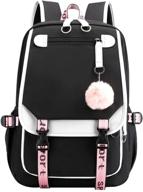 🎒 trendy teenage backpack: stylish bookbag for students with outdoor features - perfect for kids logo