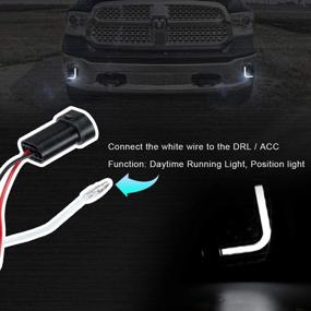 img 1 attached to 🚘 Пара черных LED противотуманных фар с DRL для Dodge Ram 1500 2013-2018 - Прозрачные линзы прожекторов, Дневные ходовые огни.