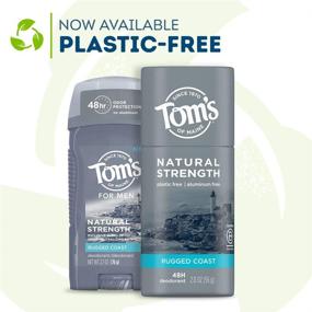 img 3 attached to Tom's of Maine Natural Strength Aluminum-Free Deodorant for Men, Rugged Coast, 2 oz. 3-Pack (Packaging May Vary)