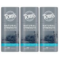 tom's of maine natural strength aluminum-free deodorant for men, rugged coast, 2 oz. 3-pack (packaging may vary) logo