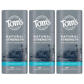 img 4 attached to Tom's of Maine Natural Strength Aluminum-Free Deodorant for Men, Rugged Coast, 2 oz. 3-Pack (Packaging May Vary)