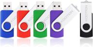 📀 высококачественные usb-флеш-накопители kootion 5 pack 4gb с памятью 4gb - 5 вариантов цвета (черный, синий, зеленый, пурпурный, красный) логотип