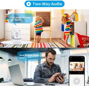 img 2 attached to Детский монитор Suertree с камерой и аудио: WiFi беспроводная система безопасности для внутреннего наблюдения с видео 1080p, двусторонним аудио, ночным видением и обнаружением движения, управление через мобильное приложение.