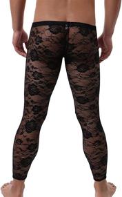img 3 attached to Floral Leggings Through Transparent Tights Sports & Fitness