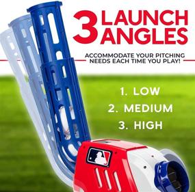 img 1 attached to ⚾ Franklin Sports Kids Pitching Machine - Perfect Plastic Baseball Pitching Trainer for Kids Batting Practice - MLB Power Pitcher with Adjustable Speeds