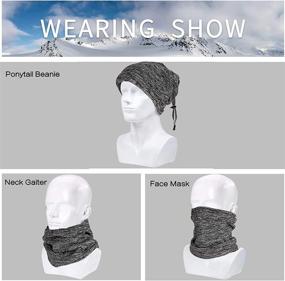 img 3 attached to ZOORON Neck Gaiter: Warm Weather Balaclava for Women - Stylish Accessories, Scarves, and Wraps!