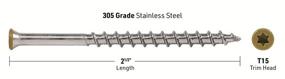 img 2 attached to 🔩 Enhance Your Deck's Aesthetics with DeckWise Stainless ColorMatch Screws: 100 Pieces T15 Stainless ColorMatch Screws 100