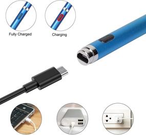 img 1 attached to 💙 Rechargeable Active Stylus Digital Pen: Fine Point Smart Pencil for Touch Screens, Compatible with Tablets - Gradient Blue