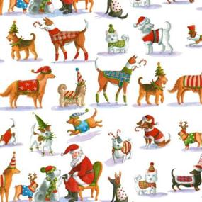 img 1 attached to 🎁 Caspari 9697RC Waiting For Santa Gift Wrapping Paper Roll | 8 ft, Multicolored | Perfect for Christmas Presents