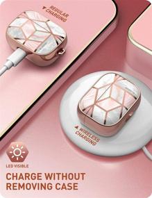 img 4 attached to 🎧 Чехол i-Blason Cosmo Series для AirPods Pro - Стильный защитный чехол на 360° для Apple AirPods Pro (2019) - Дизайн мрамора