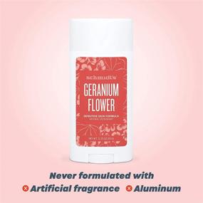 img 1 attached to Schmidt's Aluminum Free Natural Deodorant: Geranium Flower for Sensitive Skin, 24 Hour Odor Protection, Cruelty-Free & Vegan, 3.25 oz