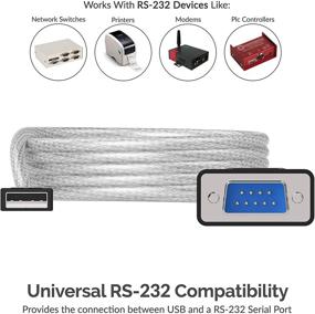 img 2 attached to 🔌 Адаптер Sabrent USB to RS-232 DB9 Serial 9-Pin длиной 6 футов для чипа Prolific PL2303 (Модель: SBT-USC6K)