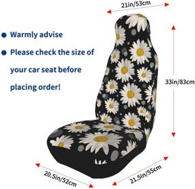 img 1 attached to 🚗 BLUBLU Car Front Seat Covers - 2 PCS Vehicle Seat Protectors, Car Mat Covers for Most Cars, Sedans, SUVs, Vans - Daisy Design
