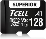 💾 tcell superior 128gb micro sd card with adapter - microsdxc a1 ush-i u3 v30 100mb/s- full hd & 4k uhd memory card for phone, android mobile device logo