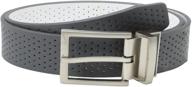 👞 nike men's white reversible perforated belt: essential accessory for men's fashion logo