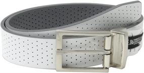 img 1 attached to 👞 Nike Men's White Reversible Perforated Belt: Essential Accessory for Men's Fashion