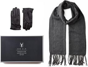 img 3 attached to 🧤 Luxurious Screen Leather Brushed Lambswool Reversible Men's Glove and Mitten Accessories