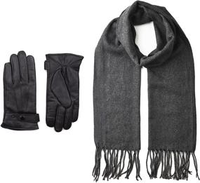 img 4 attached to 🧤 Luxurious Screen Leather Brushed Lambswool Reversible Men's Glove and Mitten Accessories