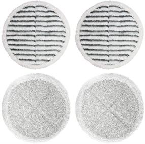 img 4 attached to 🧹 Pack of 4 Replacement Pads for Bissell Spinwave 2039A 2124 Powered Hard Floor Mop - Spinwave Mop Pad Kit