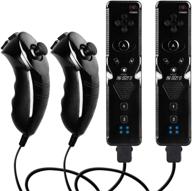 wii motion plus inside: 2 pack wii remote and shock nunchuk controller - compatible with nintendo wii and wii u logo