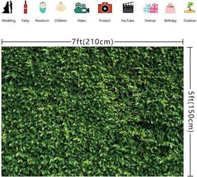 img 2 attached to 🍃 Vibrant Green Backdrop Collection: WOLADA 7X5FT Greenery Wall, Leaves, Grass & Ivy Backdrop - Perfect for Bridal Showers, Baby Showers, Birthdays, Weddings & Photo Studio Props!