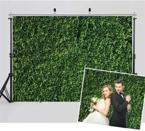 img 4 attached to 🍃 Vibrant Green Backdrop Collection: WOLADA 7X5FT Greenery Wall, Leaves, Grass & Ivy Backdrop - Perfect for Bridal Showers, Baby Showers, Birthdays, Weddings & Photo Studio Props!