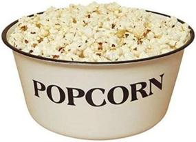 img 2 attached to 🍿 Durable Enamelware Popcorn Bowl - Ideal Size for Quart-Sized Snacking!