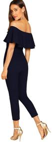 img 3 attached to Verdusa Womens Elegant Shoulder Jumpsuit